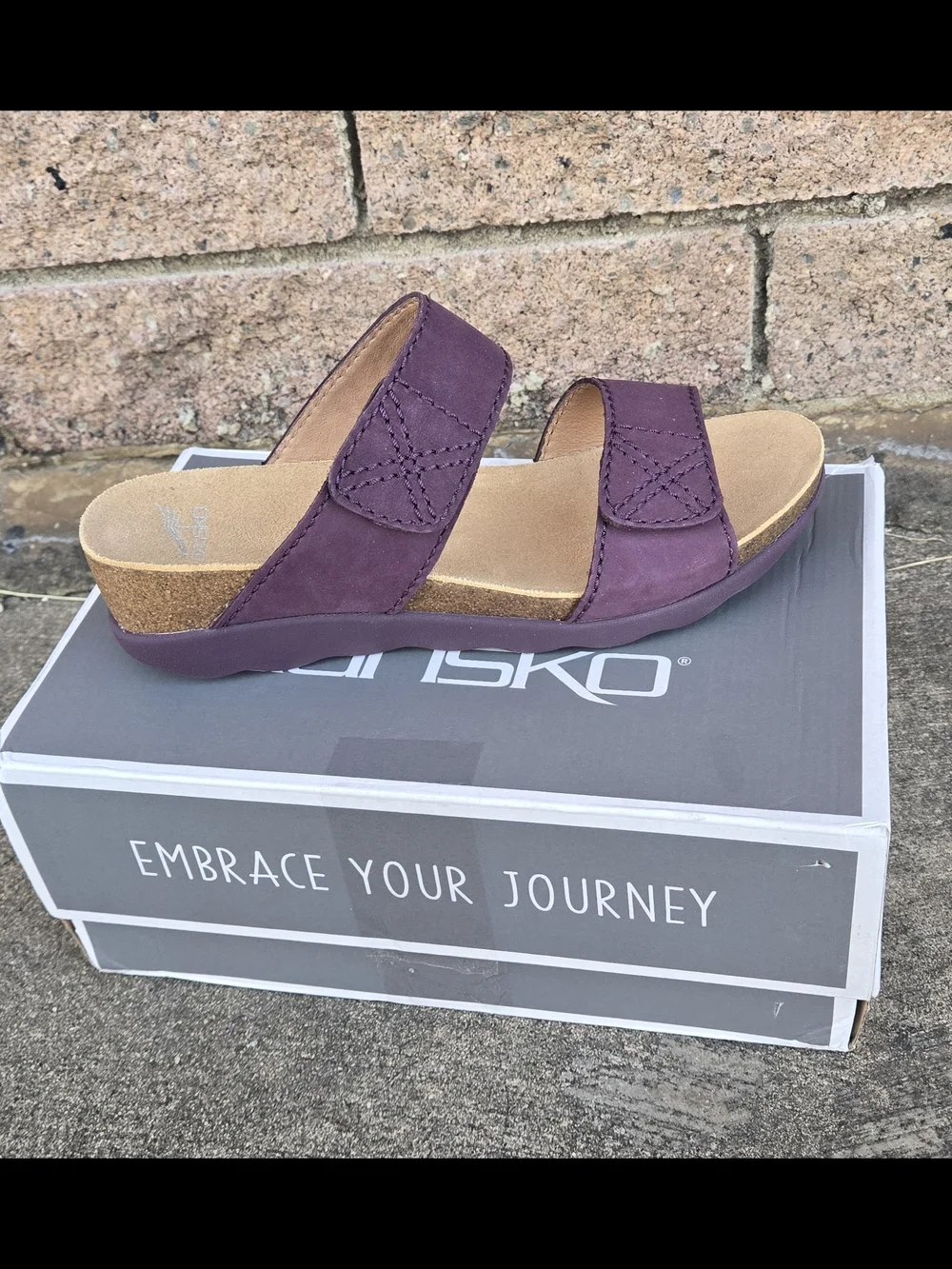 Dansko Purple Dual-Strap Wedge Sandal